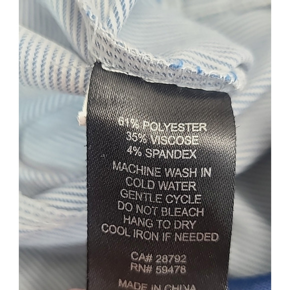 Kenar Capri Pull-On Pants Women's 8 Blue White Casual Elastic Waist Pinstripe - Picture 7 of 7